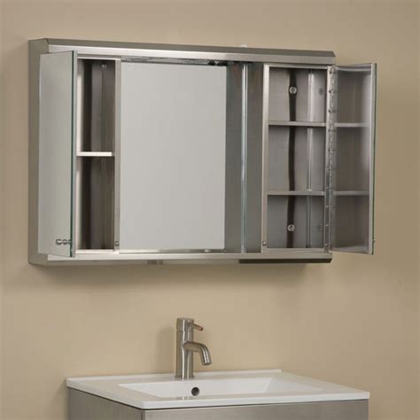 recessed medicine cabinet 24 x 36 frameless mirror stainless steel|medicine cabinets with mirrors 24x30.